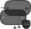 DIZA100 Car Sun Shade, 2 Pack Window Shade for Baby Universal Cling Sunshade for Side Window Sun Glare and UV Protection for Kids/Adults/Pets - 20''x12'' Fits 98% Cars(Suction Cup Stick) by DIZA100