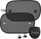 DIZA100 Car Sun Shade, 2 Pack Window Shade for Baby Universal Cling Sunshade for Side Window Sun Glare and UV Protection for Kids/Adults/Pets - 20''x12'' Fits 98% Cars(Suction Cup Stick) by DIZA100