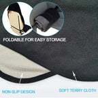 Osilly Car Seat Cover Towel Fabric, Anti-Slip Black Bench | Soft texture, granular backing, washable staff protection, easy cover adjustment, universal fit, car interior accessories - Image 6