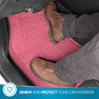 BDK ProLiner Pink Car Floor Mats for Cars Trucks SUV 3pc All-Weather | Heavy Duty Rubber Liners with Universal Trimmable Fit, Durable Waterproof Car Accessories Auto Floor Mats for Women Men - Image 7