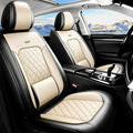 for Subaru Forester 2009-2026 Car Seat Covers, Full Set, Beige | Luxury Full Coverage Leather Seat Protectors, Waterproof Breathable, Non-Slip, Easy to Install, Airbag Compatible, All-Season by Unknown