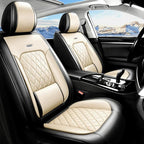for Subaru Forester 2009-2026 Car Seat Covers, Full Set, Beige | Luxury Full Coverage Leather Seat Protectors, Waterproof Breathable, Non-Slip, Easy to Install, Airbag Compatible, All-Season by Unknown
