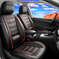 Fit Gladiator Seat Covers Fit for Jeep Gladiator 2020-2026, Full Set | Premium Leather Full Coverage Protectors, Waterproof, Breathable, Scratch Resistant, Easy Wipe, Airbag Compatible, RedTrim by FiveFox