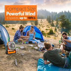 20000mAh Battery Powered Camping Fan, 58Hrs Rechargeable Portable Fan, 400LM Light, 360° Hook, Whisper Quiet Battery Operated Fan for Outdoor Car Travel Gear Essentials Power Outages Co-brand AMACOOL - Image 8