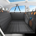 Dog Car Seat Cover for Back Seat, Hard Bottom Back Seat Extender for Dog | Back Seat Pet Cover for Dogs - Supports 400lbs, Waterproof Heavy Duty Scratch Proof, Dog Hammock for Midsize Cars/SUVs by Unknown