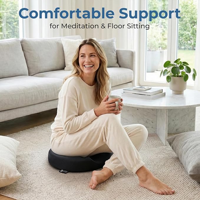 5 STARS UNITED Donut Pillow for Tailbone Pain & Hemorrhoids – Large Memory Foam Lifting Cushion for Bed Sore-Prone Areas & Pressure Relief – Prostate, Postpartum & Pregnancy Support, Black Mesh Cover - Image 7