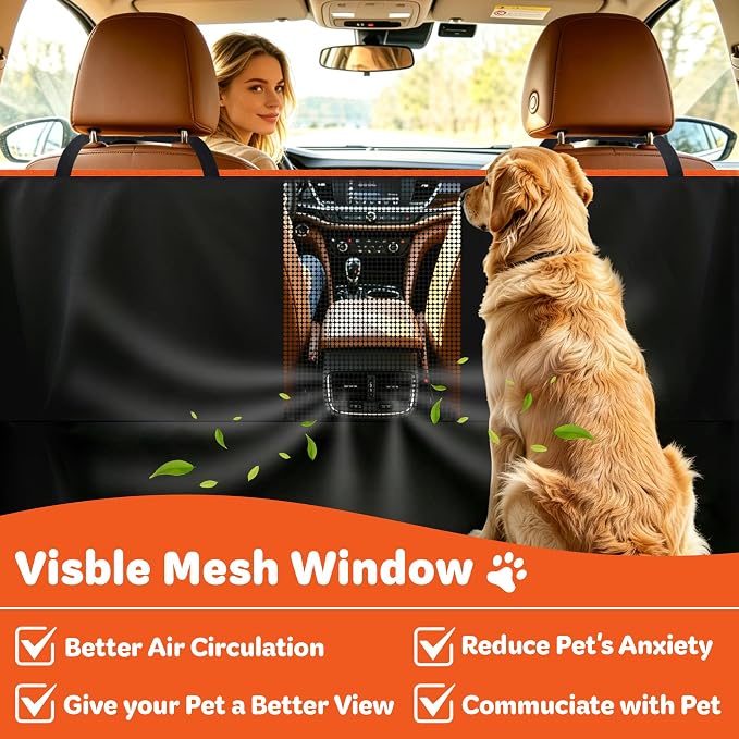 Dog Car Seat Cover for Back Seat; Ultra-Thin and Soft, Waterproof, Wear-Resistant and Easy to Clean—Compatible with Plush Seat Cushions - Image 7