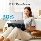 HUANUO Lap Desk with 8 Adjustable Angles – Up to 15.6" Laptop, Grey | Dual-cushion base, carry handle, 30% thicker for durability, wider anti-slip ledge, for home office, sofa, bed, car - Image 3