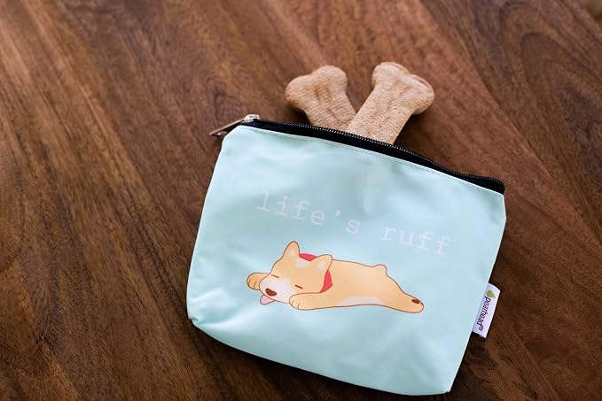 Pearhead Pet Dog Lover Canvas Zipper Pouch – “Life’s Ruff” Puppy Design Travel Organizer, Multipurpose Makeup & Accessory Bag - Image 5