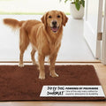 Dog Gone Smart Dirty Dog Doormat - Super Absorbent Polyamide Rug Pulls in Moisture & Dirt - Fast Drying for Clean Floors, Non-Slip, Machine Washable Mat for Muddy Paws - Brown, 35 x 26 Inches by DogGoneSmartBed