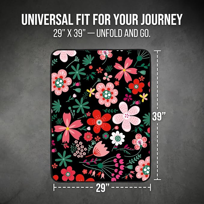 Universal Car Trunk Mat 29" x 39",Multicolor Floral,Butterfly Etc,Anti-Slip Easy to Clean, Trunk Protective Mat, Sporty Vehicle Interior Accessories Suitable for Most Car Models. - Image 4