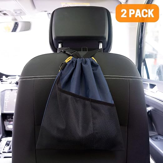 GNEGNI 2PCS Hanging Car Garbage Can - Waterproof Leakproof Trash Bag | Car Trash Can with Durable Leakproof Lining, Keeps Vehicle Clean and Neat - Image 2