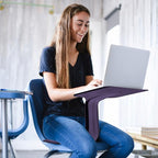 ECR4Kids The Surf Portable Lap Desk, Flexible Seating, Eggplant - Image 7