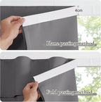 NICETOWN Grey Blackout Curtains 63 Inches Long for Living Room, 1 Piece | Portable Window Shade Self Sticky Adjustable Drapes for Bedroom Thermal Insulated Short Curtains for Cabinet, 52" x 63" - Image 5