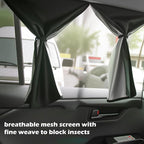 2 Pack Car Window Shades for Side Window with Strong Magnets | Automotive Dual Layer Car Rear Windows Sunshades for Baby Blocks Heat and UV Rays Sun Shade for Most Vehicles - Image 7