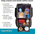High Road Car Front Seat Storage Organizer - Passenger Seat Desk for Laptop | Car Office Organizer With File and Laptop Storage Compartment, Car Desk Top, Cup Holders and 8 Storage Pockets - Image 4