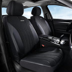 Coverado Car Seat Covers Front Seats, Auto Seat Covers Full Set, Mesh Breathable Seat Protectors, 2 Seats Black Automotive Seat Covers, Universal Fit for SUV, Sedan, Truck by COVERADOAUTO