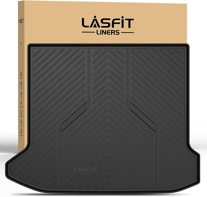 LASFIT Cargo Mat for Hyundai Ioniq 5 2024 2023 2022 / Ioniq 5 N 2025 | All Weather TPE Custom Fit Cargo Trunk Mat Accessories, Black by LASFIT