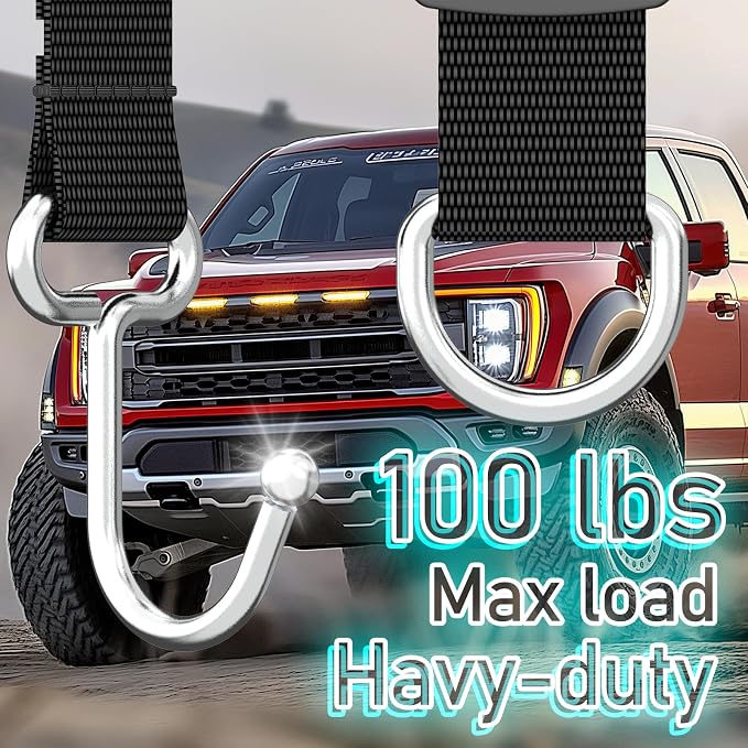 Car Headrest Hooks for Purse and Bags, 4 Pack | Adjustable Back Seat Hanger, Metal Heavy Duty, 100 lbs Capacity, Purse Holder - Image 2