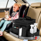 LUVHOMEE Car Organizers and Storage for Backseat & Front Seat - Collapsible Car Caddy w/Headrest Strap, Leakproof Cooler, Lid & Cup Holders | Fits Passenger Seat, Easy-Access Travel Snacks & Drinks - Image 8