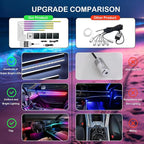 Interior Car LED Strip Light with Wireless APP, RGB 10 in 1 Acrylic LED Light for Car with Dynamic Dreamcolor, Dual Zone Control Car Ambient Lighting Kits, Inside Neon Strip with Music Mode (10 in 1) - Image 5