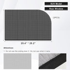 2 PCS Car Window Shades, Double-Layer Automotive Rear Side Window Sunshade Blocks UV Rays & Sun Glare, Breathable Mesh Screen Stretch Sun Protection Cover for Most SUVs - Image 2