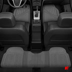 Motor Trend 3-Row Heavy Duty Rubber Floor Mats & Liners for Car SUV Van, Front 2nd & 3rd Row Durable Polymerized Latex Full Interior Protection, Extra-High Ridgeline Design, Gray - Image 9