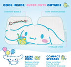 Carbella Cinnamoroll Car Windshield Sun Shade, Official Sanrio Accordion Style Sunshade for Car Window, Cute Kawaii Car Sun Shade Windshield, Cinnamoroll Car Accessories for Women (Lemon Chill) - Image 3