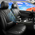 Fit Cherokee Seat Covers Custom Fit for Jeep Cherokee 2014-2026, Full Set | Premium Leather Full Coverage Protectors, Waterproof, Breathable, Scratch Resistant, Easy Wipe, Airbag Compatible, Black by FiveFox