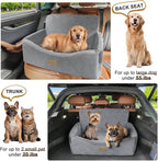 JOEJOY Dog Car Seat for Large Medium Sized Dogs Under 55 lbs, Dog Booster Seat for 2 Small Dogs with Detachable Washable Cover, Memory Foam Pet Car Seat with 2 Safety Belts and Storage Pockets - Image 6