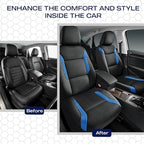 Skechers Memory Foam Car Seat Covers, Air Cool Mesh Thick Seat Covers,Car Seat Covers Front Seats Airbag Compatible, Automotive Comfort & Protection for Most Cars, Vans,Trucks, SUVs,Blue - Image 5