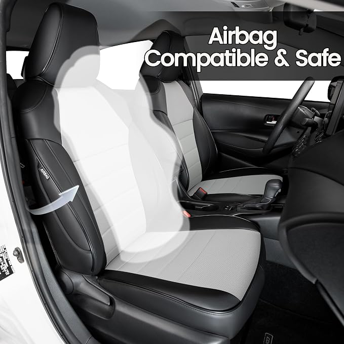 HKZ Customized Special seat Cover for Toyota Corolla (Black+Grey, 2020-2022 Corolla XLE) - Image 4