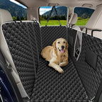 Mancro Waterproof Dog Back Seat Cover with Zipper Flap, Fit for F150/RAM | Visible Mesh Window,Split Seat Design，Great Gift，Storage Pockets，Effortless Cleaning, Designed for full-size trucks, Comfort by Mancro