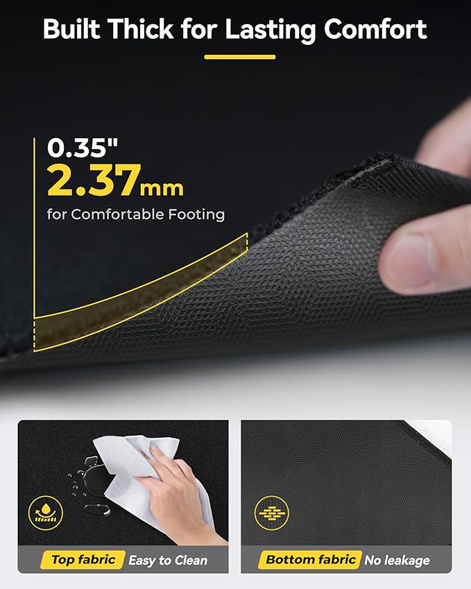 3W Floor Mats & Cargo Liner for Tesla Cybertruck 2023 2024 2025 2026 | with Carpets All Weather Waterproof Heavy Duty Accessories Custom Fit Double Layer Floor Liners & Sub Storage Trunk Mat - Image 5