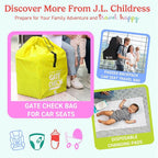 J.L. Childress Gate Check Bag for Single & Double Strollers, Neon Yellow | AirTag compatible Gate Check Bag keeps strollers clean, protected & easy to identify when airport gate checking - Image 10