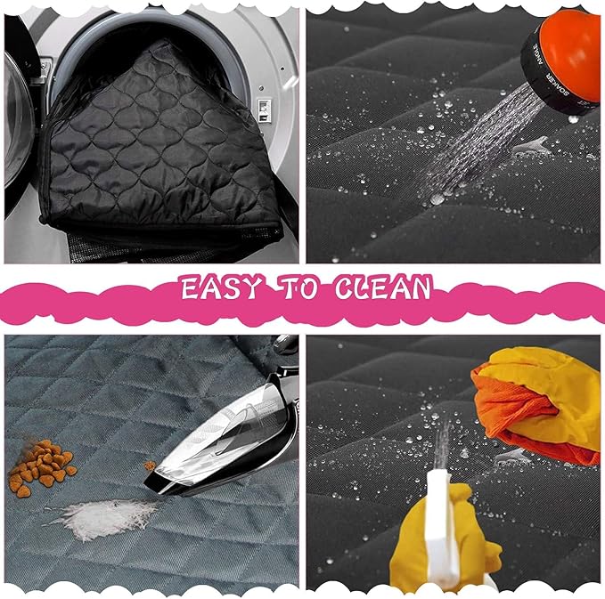 2PCS Car Door Protector for Dogs Pet Car Cover-Waterproof Scratchproof Nonslip Durable Machine Washable (2 Packs Universal Fit) (Cream) - Image 5