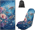 Sea Turtle Print Towels for Car Seats After Gym Hibiscus Jellyfish Print Car Seat Towel Covers Front Seats Universal Front Seat Covers for SUV Sedan Truck by Baxinh