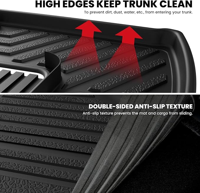 LASFIT Cargo Mat for Toyota 4Runner 2013-2024 (Only Fit 7-Seats) | Not Fit 5 Seats, All Weather Custom Fit Anti-Slip Pet Friendly Easy Clean TPE Trunk & Backrest Mats for 5th Gen 4Runner - Image 5