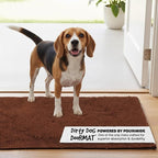 Dog Gone Smart Dirty Dog Doormat - Super Absorbent Polyamide Rug Pulls in Moisture & Dirt - Fast Drying for Clean Floors, Non-Slip, Machine Washable Mat for Muddy Paws - Brown, 31 x 20 Inches by DogGoneSmartBed