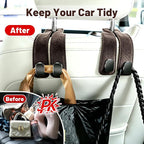 SUKIPIN Car Hooks, Car Seat Headrest Hooks for Purses and Bags 2-Pack Brown | Car Accessories for Women, Solid Durable Construction, Quick Tool-free Mounting, Universal Fit for Most Vehicle Headrests - Image 4