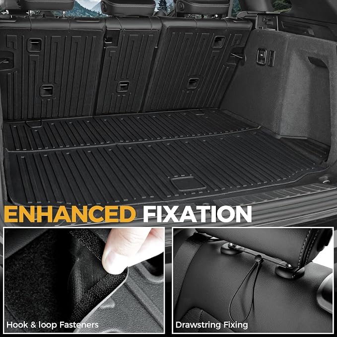 Floor Mats for 2018-2024 BMW X3 Accessories (Not fit X3 30e) | Full-Coverage Mats Set with Integrated Cargo Liner & Backrest Mat, Odorless & Durable, All-Weather Protection, 3D Laser Fit - Image 6