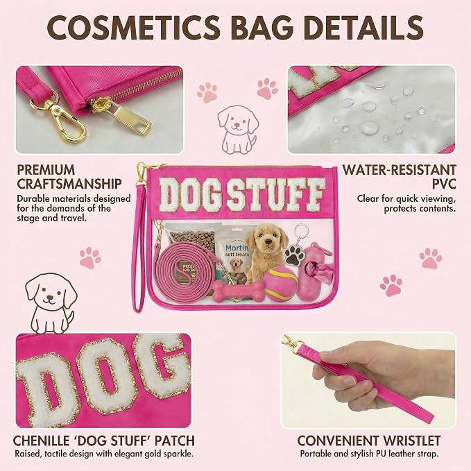 Dog Mom Gifts for Women Travel Bag Stuff Carrier Gifts Bag for Dog Lovers Food Storage Pouch Organizer Bag - Image 4