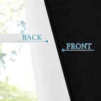 RYB HOME 100% Blackout Door Curtains, Linen Textured Privacy Shades for Classroom French/Nana Door Entrance Way, W 26 x L 69 inches, Textured Black, 1 Panel - Image 8