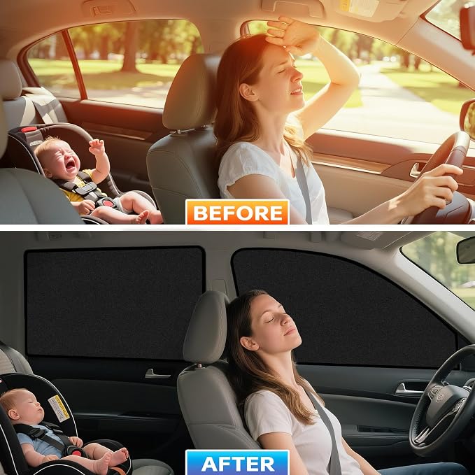 ZATOOTO Magnetic Car Window Shades 4PCS, Car Window Covers Ultimate Privacy | Side Window Sun Shade, UV Protection, Heat Insulation, Perfect for Camping, Travel, Baby Safety, and Daily Use - Image 7