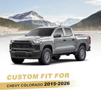 IKABEVEM for Chevy Colorado Seat Covers 2015-2025 2026 5 Seats Full Set | Luxury Waterproof Faux Leather Pickup Seat Protectors Fit Chevrolet WT LT Custom Trail Boss Z71 ZR2,Black - Image 2