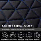 Coverado Ram Seat Covers Full Set, Waterproof Ram 1500 Seat Cover Compatible with 2002-2026 Dodge RAM 1500 2500 3500 Crew Quad Cab with Curved Bench, Black&Blue line - Image 5