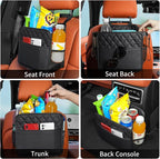 FrgKbTm 2Pack Car Seat Back Organizer, Waterproof Car Backseat Organizer with Cup Holders Large Capacity Hanging Car Storage Bag for Phones Documents Cups Bottle Travel Compatible with Most Vehicles - Image 3