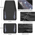 CAR PASS Dazzle Colour Change Car Mats Diamond Floor Mats Full Set Anti-Slip 3D Rhombus Waterproof Universal Trim Fit Liner Glitter Crystal Sparkly Shining Rhinestone Girl Women SUV Sedan Van Colorful - Image 4