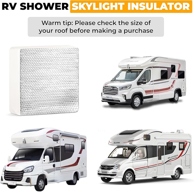 EcoNour RV Vent Insulator, 14" x 14" RV Skylight Cover Reflective Insulation - Image 9