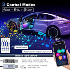 Acrylic Interior Car LED Strip Light with 30S Motion Sensor Switch&USB Hub, Dreamcolor 55.1 inches Ambient Lighting Kits, RGB Colors Neon LED Strip Light - Image 4